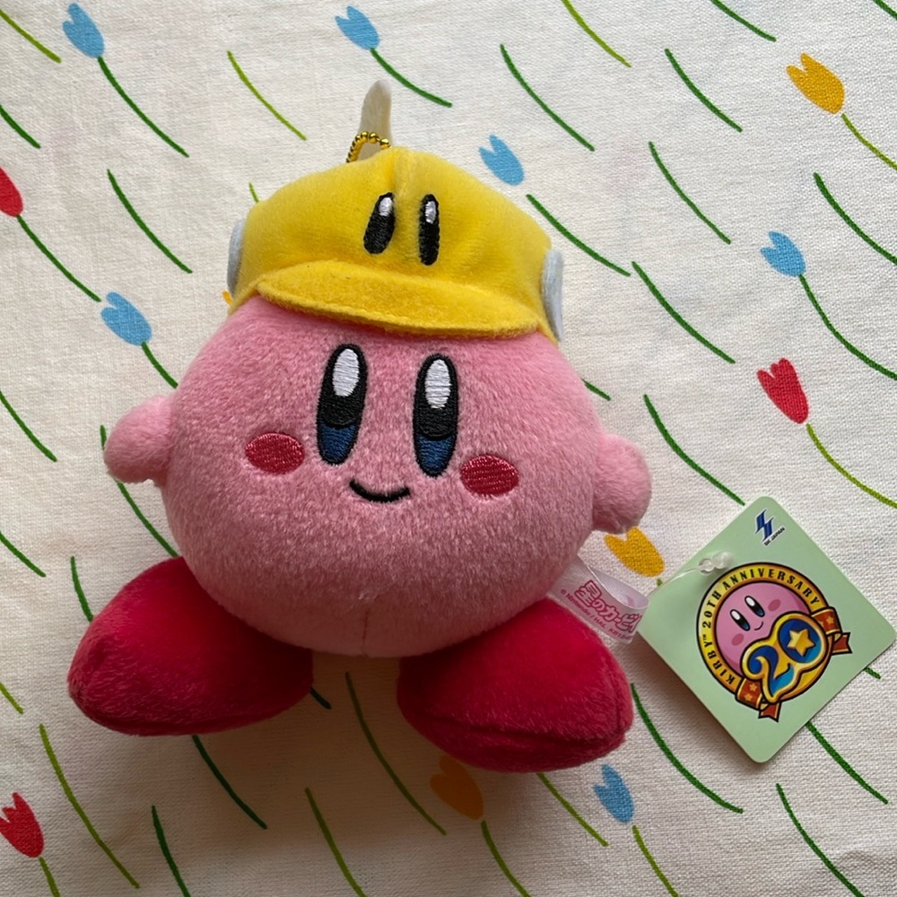Kirby Dream Land - Wing Hat / Cutter Kirby Mascot Keychain Mascot Japan NWT